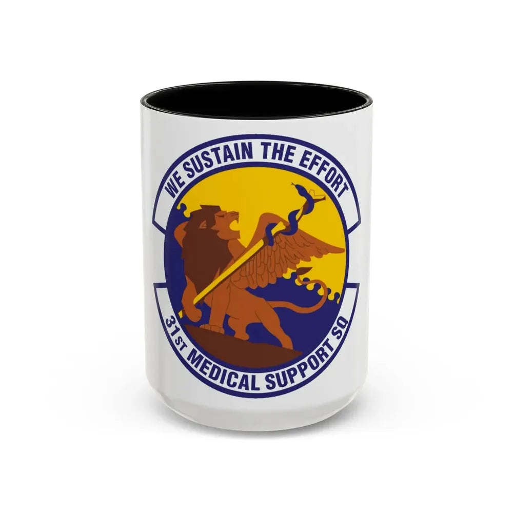 31st Medical Support Squadron (U.S. Air Force) Accent Coffee Mug 15oz Black - Go Mug Yourself