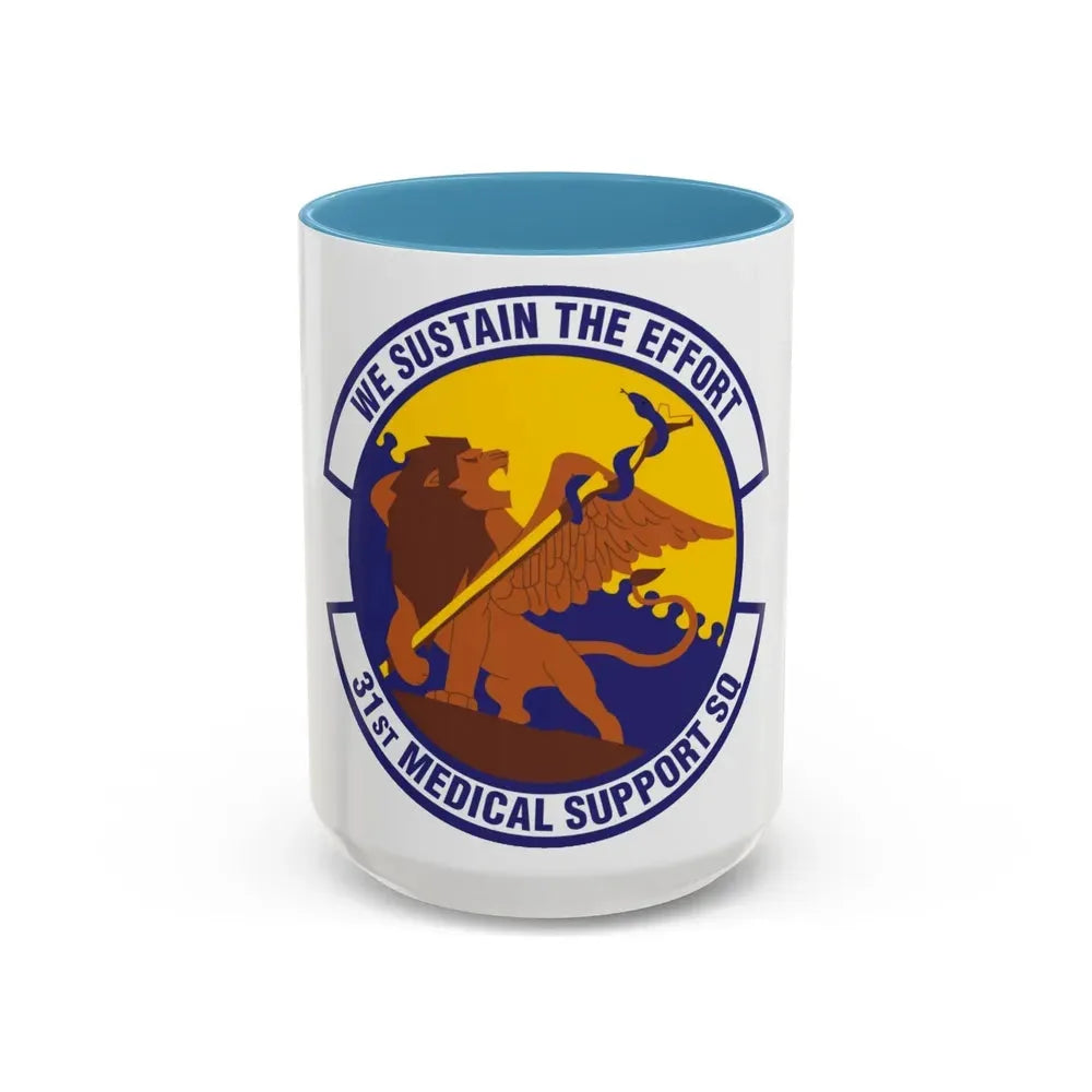 31st Medical Support Squadron (U.S. Air Force) Accent Coffee Mug 15oz Light Blue - Go Mug Yourself