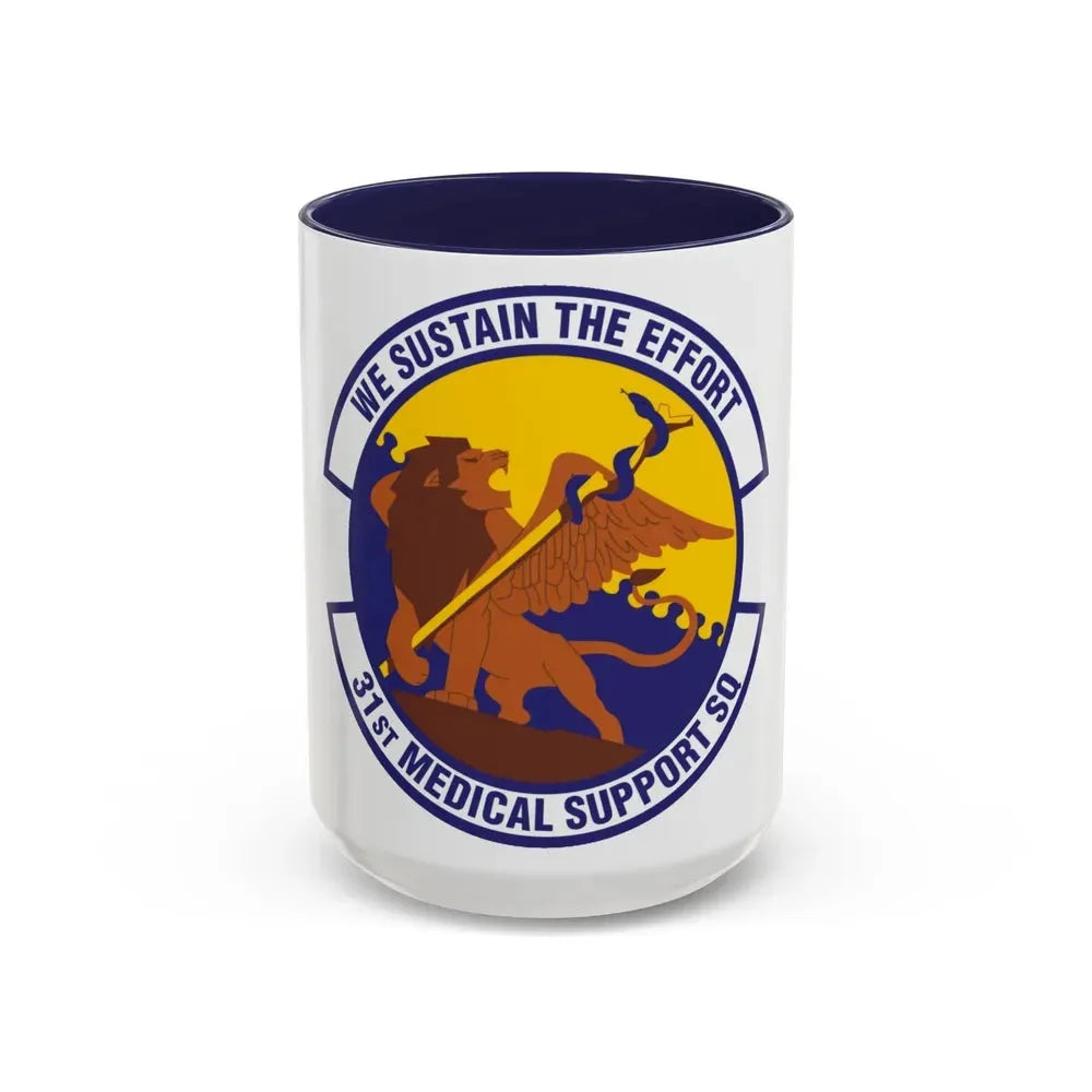 31st Medical Support Squadron (U.S. Air Force) Accent Coffee Mug 15oz Navy - Go Mug Yourself