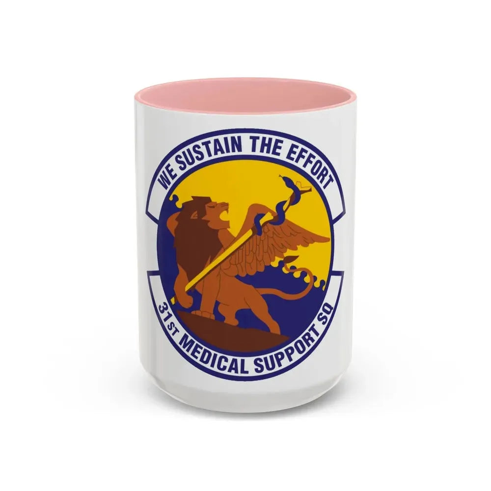 31st Medical Support Squadron (U.S. Air Force) Accent Coffee Mug 15oz Pink - Go Mug Yourself