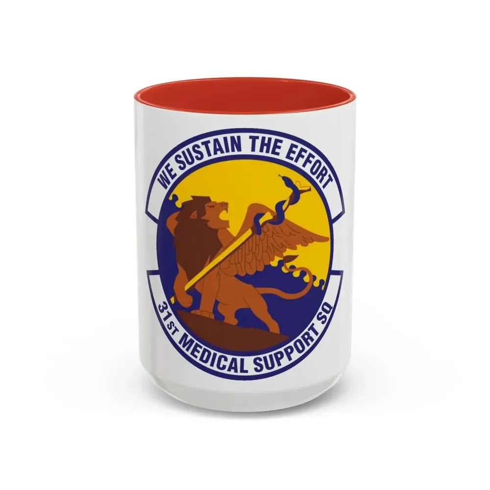 31st Medical Support Squadron (U.S. Air Force) Accent Coffee Mug 15oz Red - Go Mug Yourself