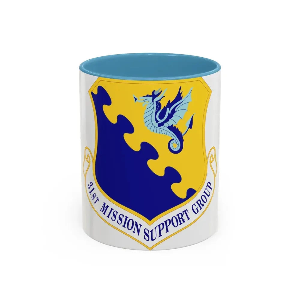 31st Mission Support Group (U.S. Air Force) Accent Coffee Mug 11oz Light Blue - Go Mug Yourself