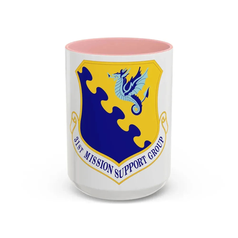 31st Mission Support Group (U.S. Air Force) Accent Coffee Mug 15oz Pink - Go Mug Yourself
