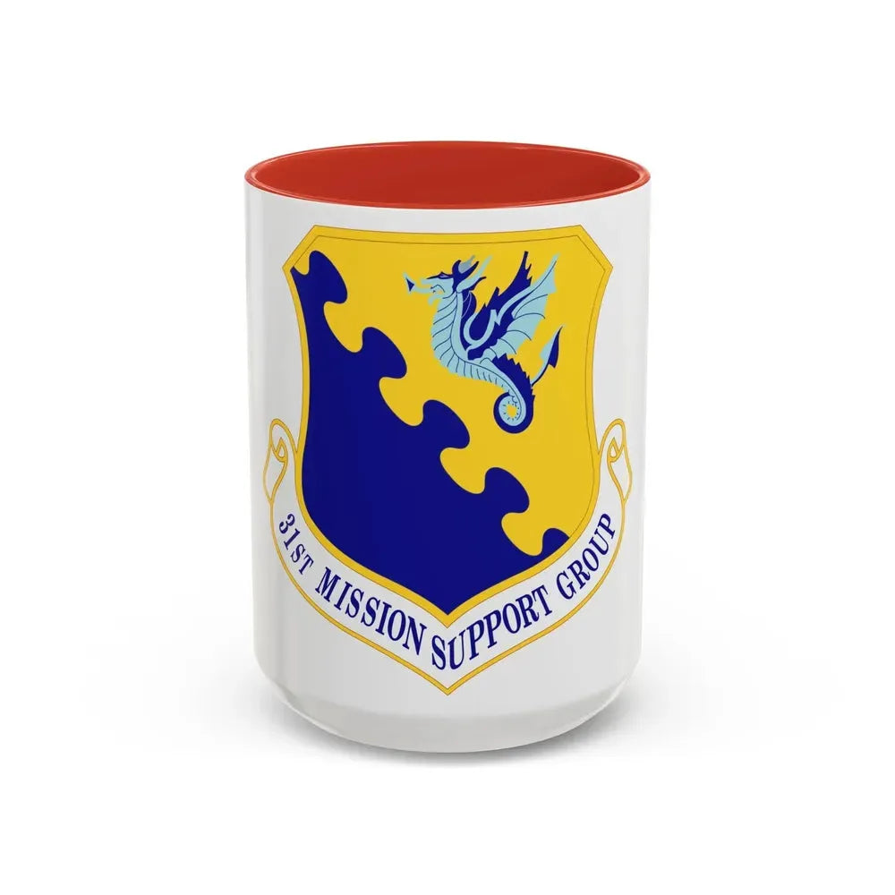 31st Mission Support Group (U.S. Air Force) Accent Coffee Mug 15oz Red - Go Mug Yourself
