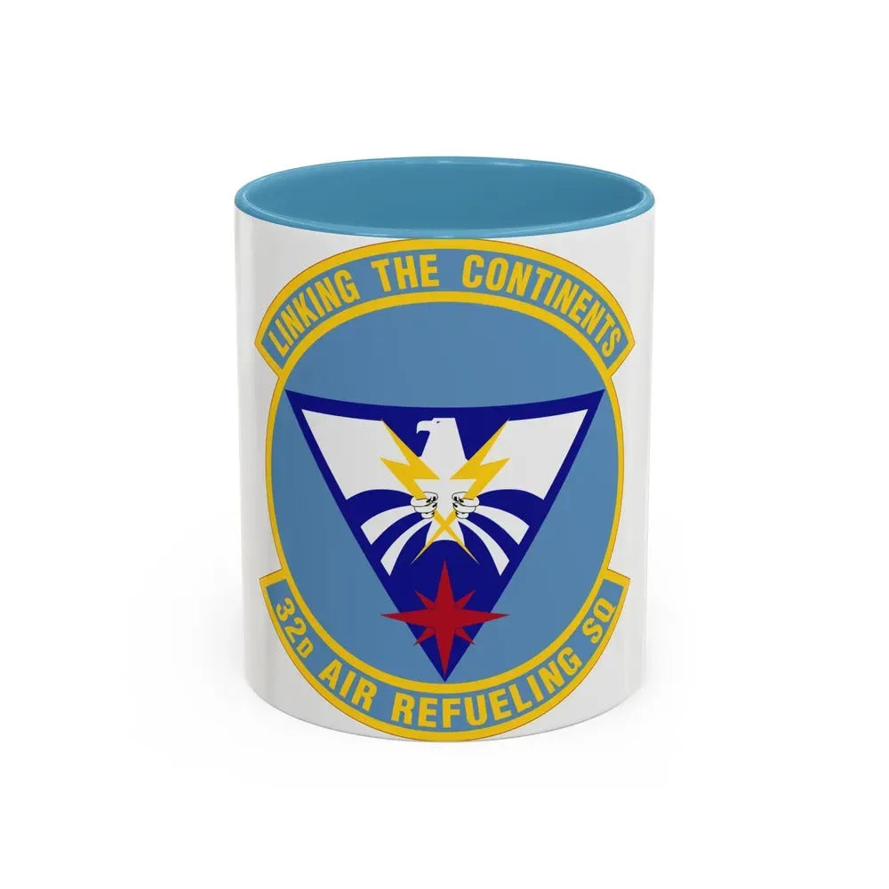 32 Air Refueling Squadron AMC (U.S. Air Force) Accent Coffee Mug 11oz Light Blue - Go Mug Yourself