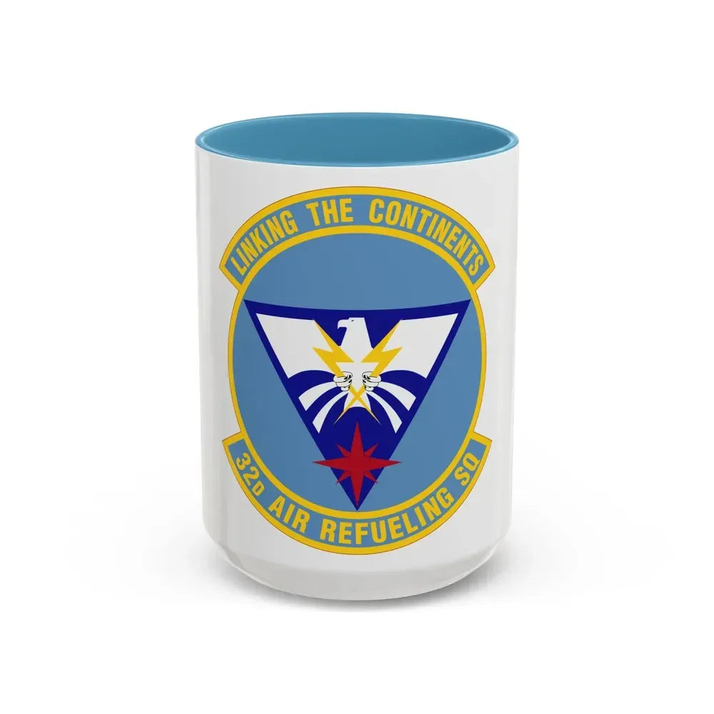 32 Air Refueling Squadron AMC (U.S. Air Force) Accent Coffee Mug 15oz Light Blue - Go Mug Yourself