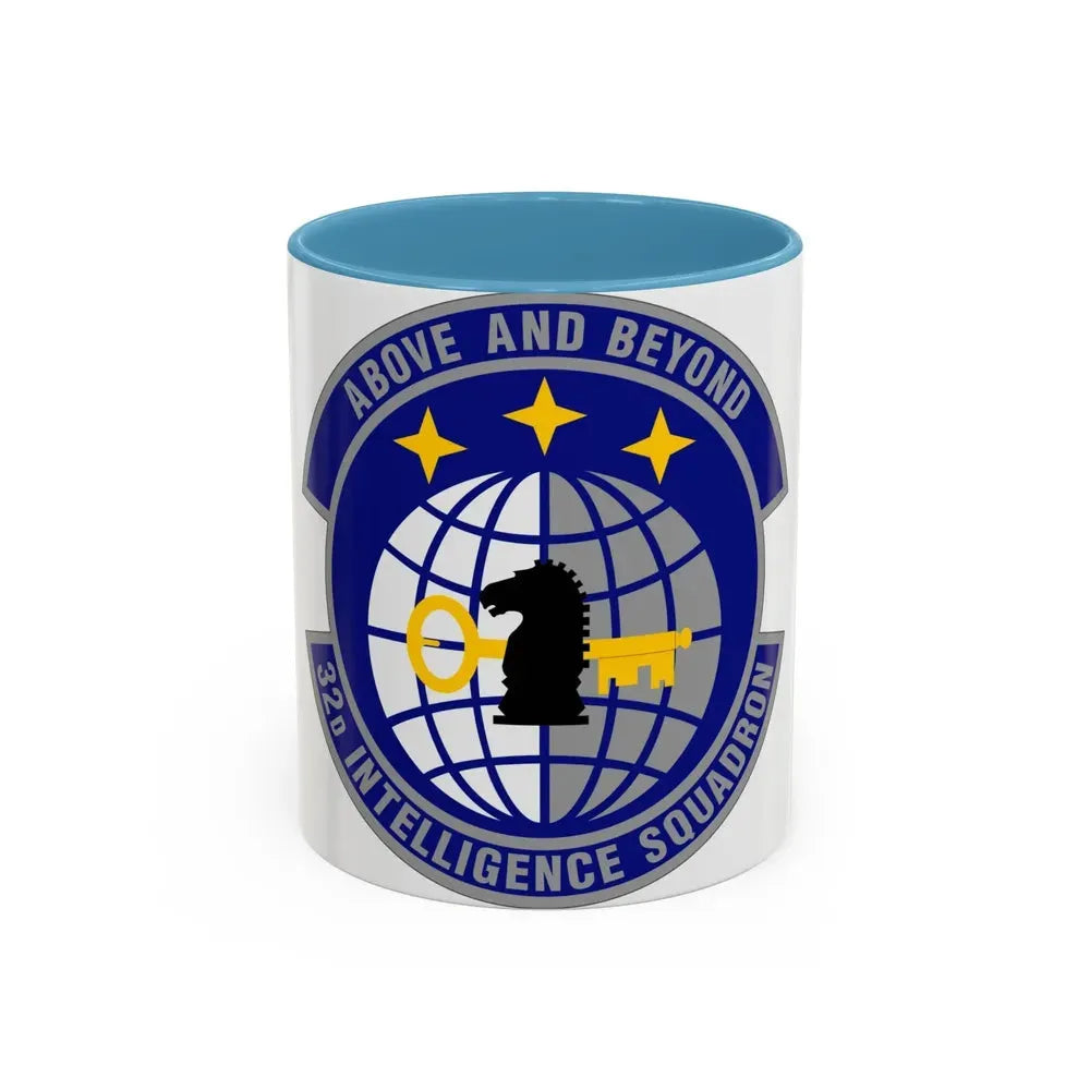 32 Intelligence Squadron AFISRA (U.S. Air Force) Accent Coffee Mug 11oz Light Blue - Go Mug Yourself