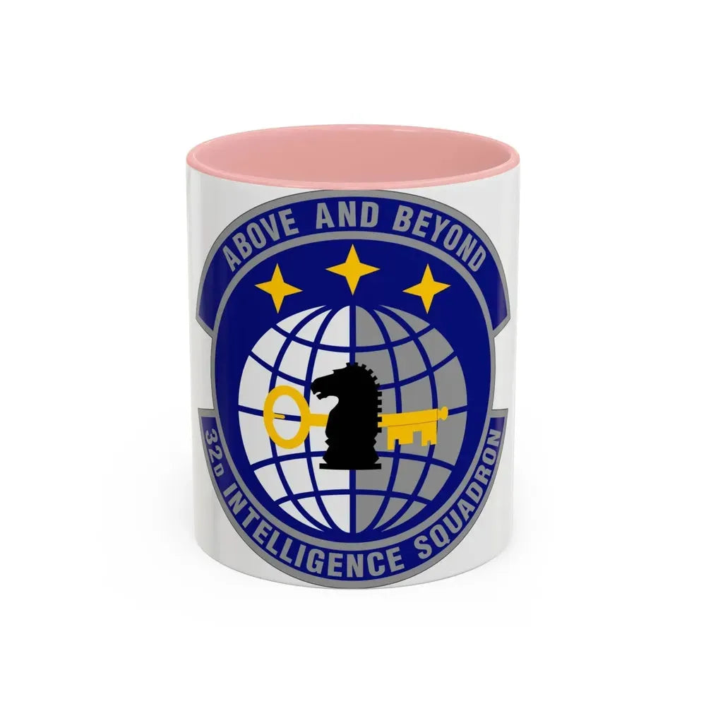 32 Intelligence Squadron AFISRA (U.S. Air Force) Accent Coffee Mug 11oz Pink - Go Mug Yourself