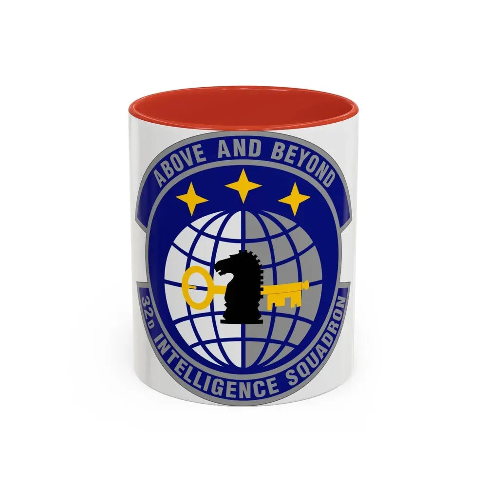 32 Intelligence Squadron AFISRA (U.S. Air Force) Accent Coffee Mug 11oz Red - Go Mug Yourself