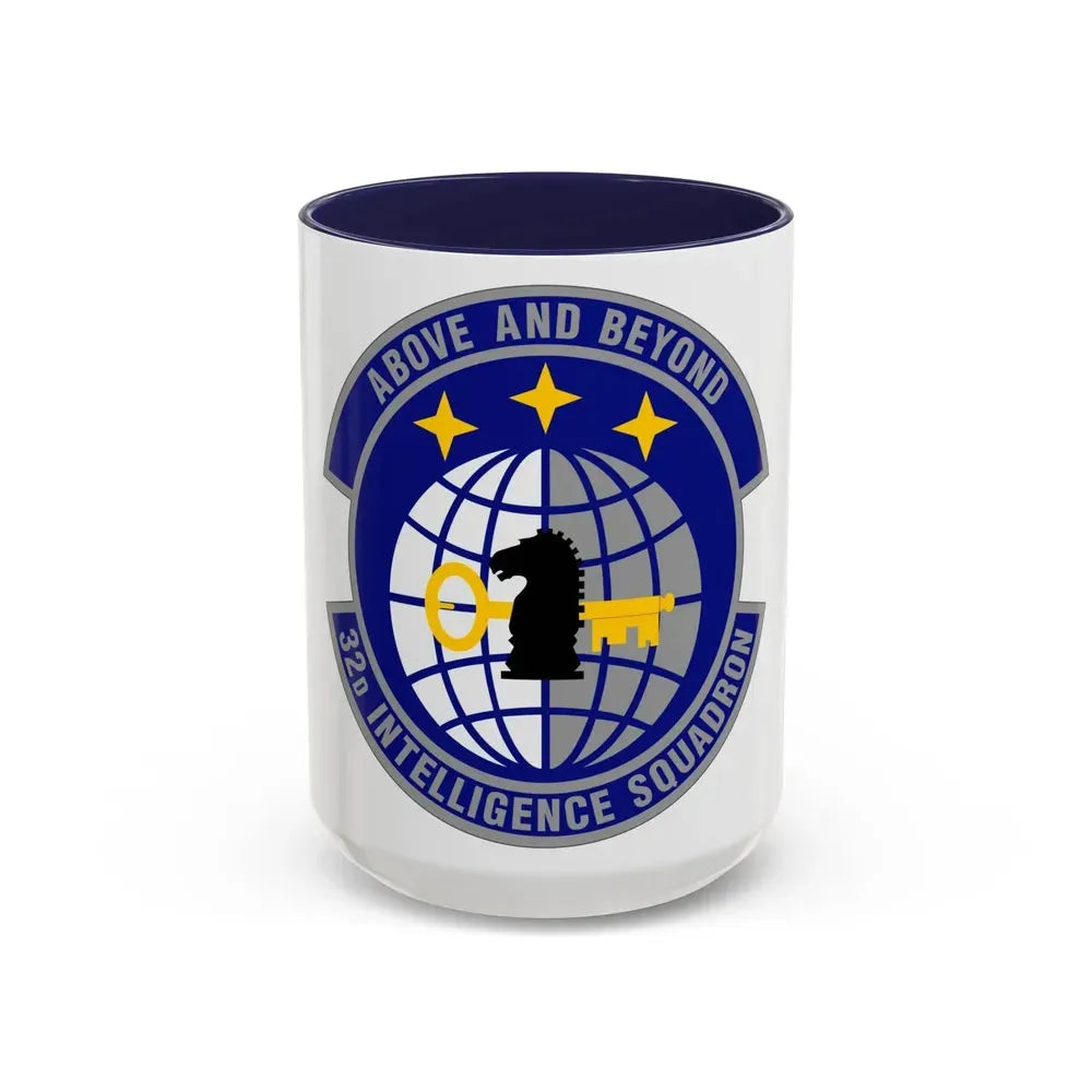 32 Intelligence Squadron AFISRA (U.S. Air Force) Accent Coffee Mug 15oz Navy - Go Mug Yourself