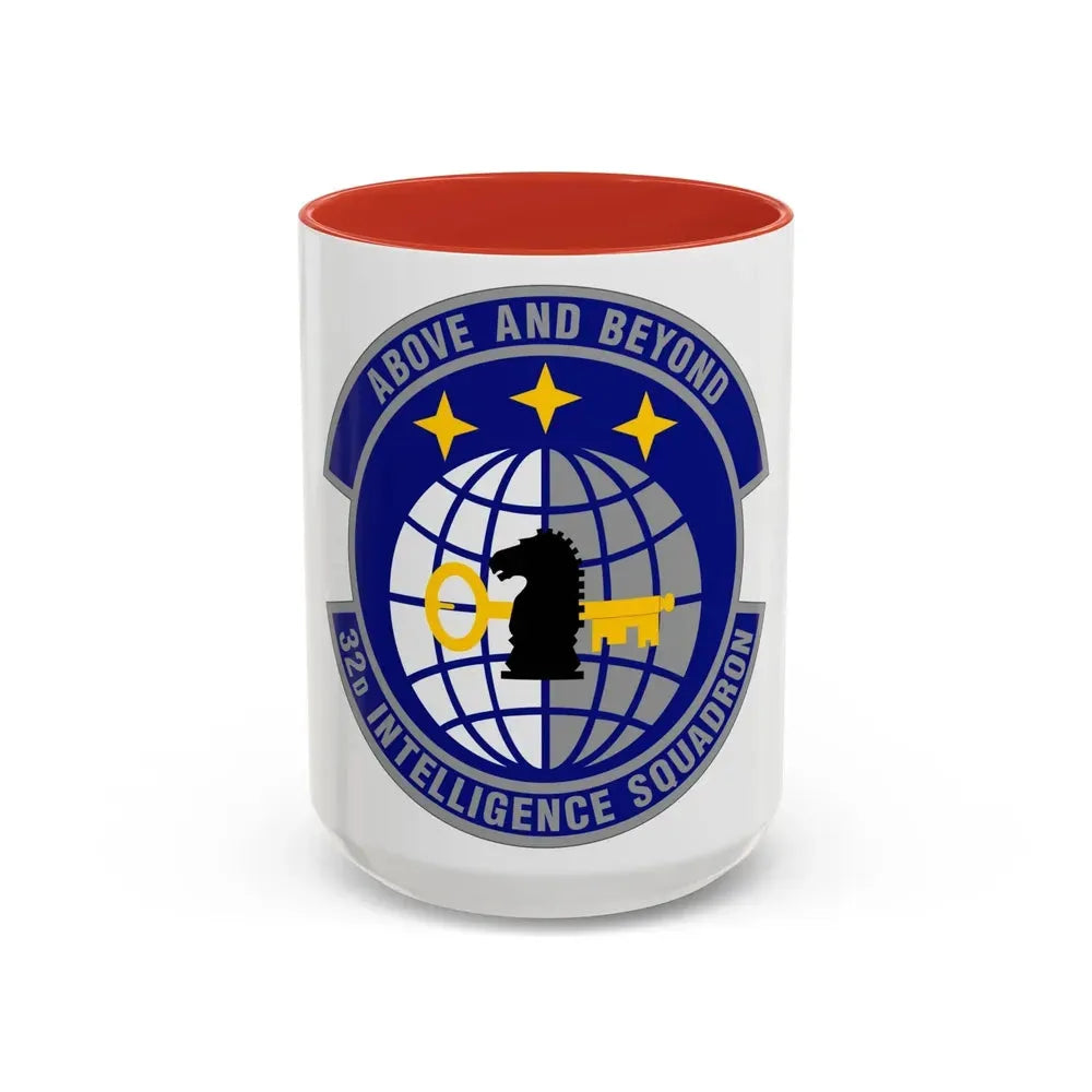 32 Intelligence Squadron AFISRA (U.S. Air Force) Accent Coffee Mug 15oz Red - Go Mug Yourself