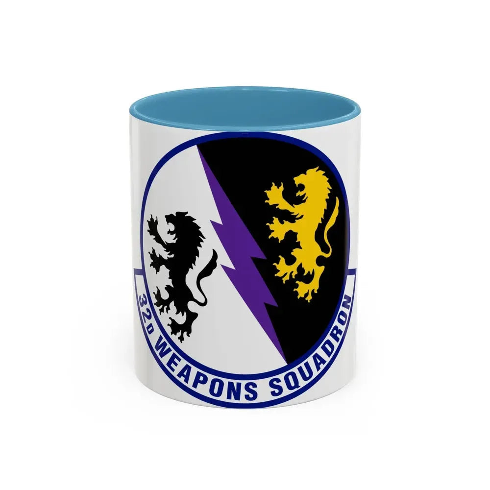 32 Weapons Squadron ACC (U.S. Air Force) Accent Coffee Mug 11oz Light Blue - Go Mug Yourself