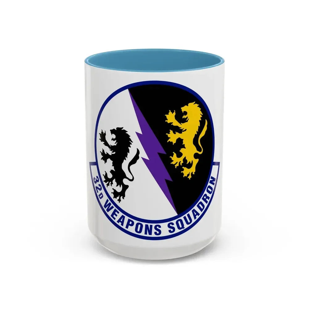 32 Weapons Squadron ACC (U.S. Air Force) Accent Coffee Mug 15oz Light Blue - Go Mug Yourself
