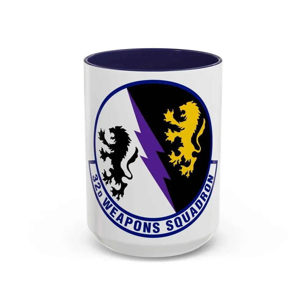 32 Weapons Squadron ACC (U.S. Air Force) Accent Coffee Mug 15oz Navy - Go Mug Yourself