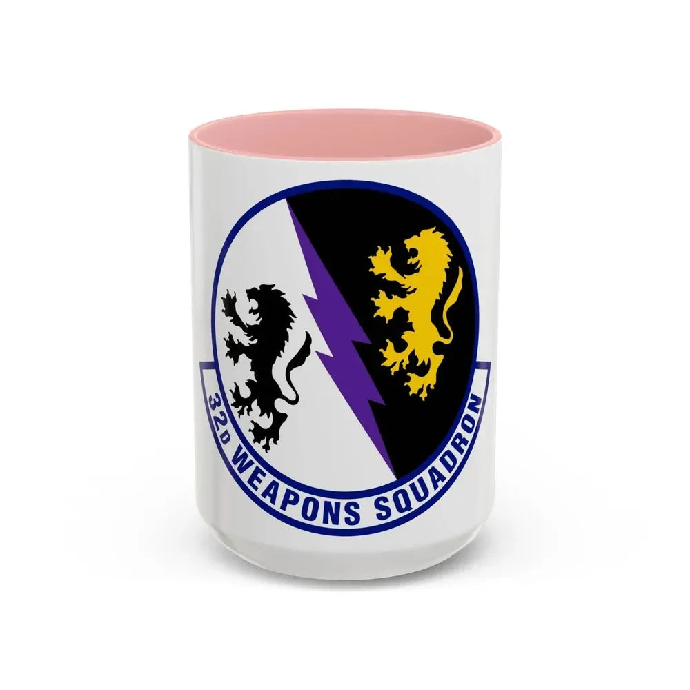 32 Weapons Squadron ACC (U.S. Air Force) Accent Coffee Mug 15oz Pink - Go Mug Yourself