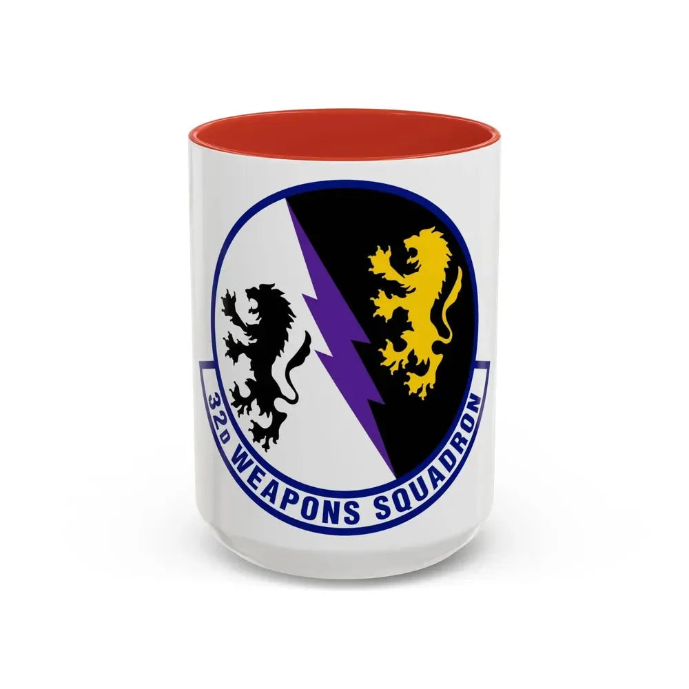 32 Weapons Squadron ACC (U.S. Air Force) Accent Coffee Mug 15oz Red - Go Mug Yourself