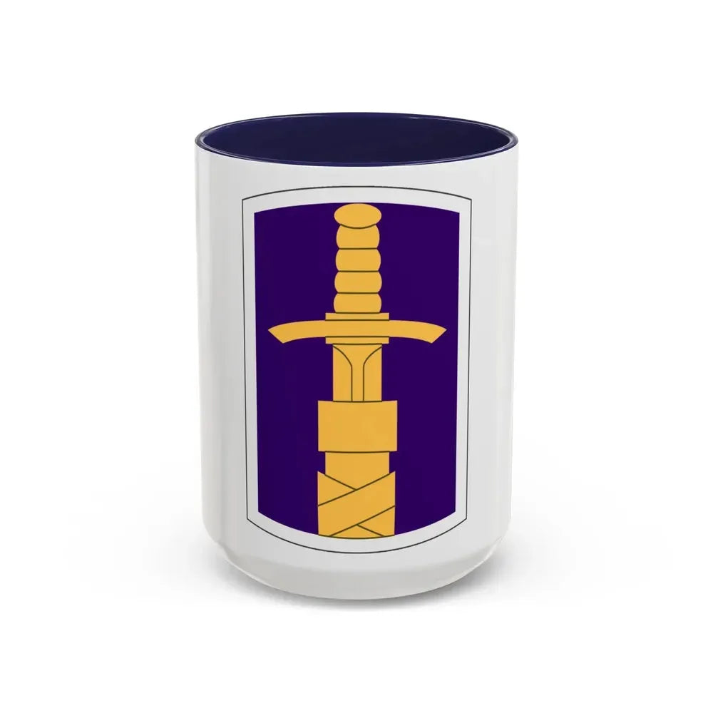 321 Civil Affairs Brigade (U.S. Army) Accent Coffee Mug 15oz Navy - Go Mug Yourself