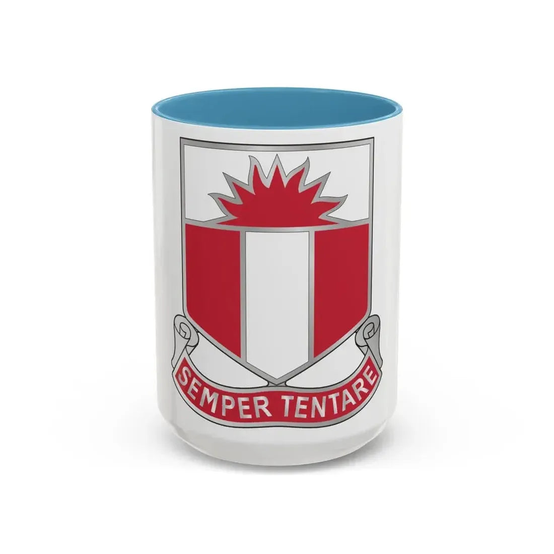 321 Engineer Battalion (U.S. Army) Accent Coffee Mug 15oz Light Blue - Go Mug Yourself