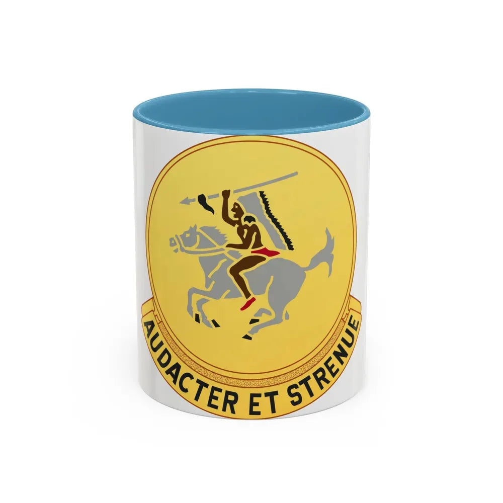 322 Cavalry Regiment (U.S. Army) Accent Coffee Mug 11oz Light Blue - Go Mug Yourself
