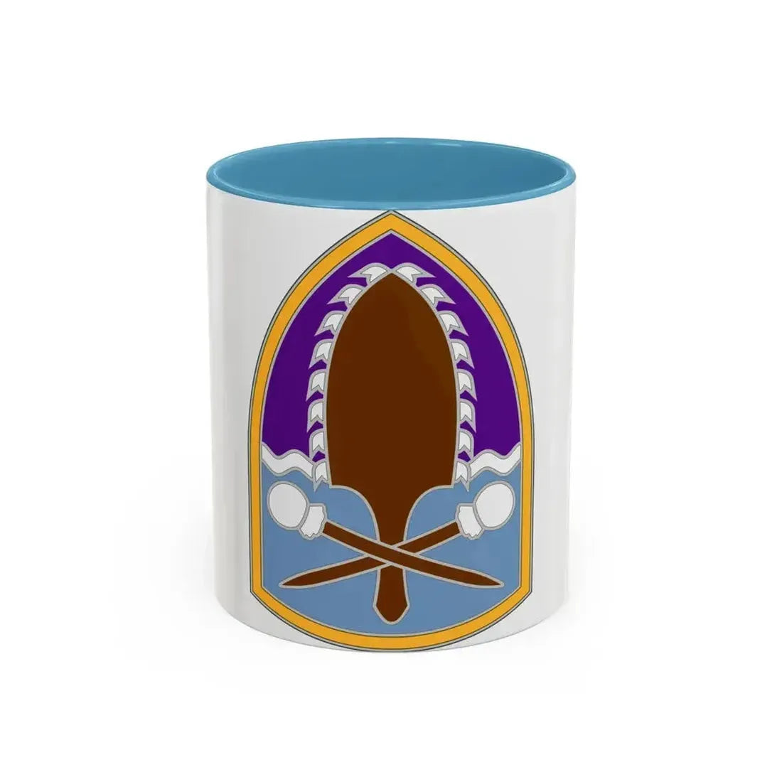 322 Civil Affairs Brigade (U.S. Army) Accent Coffee Mug 11oz Light Blue - Go Mug Yourself