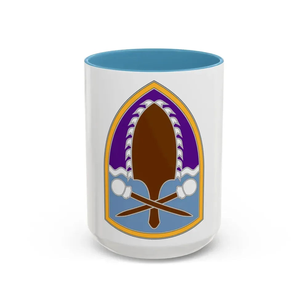 322 Civil Affairs Brigade (U.S. Army) Accent Coffee Mug 15oz Light Blue - Go Mug Yourself