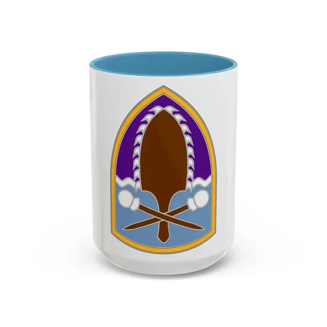 322 Civil Affairs Brigade (U.S. Army) Accent Coffee Mug 15oz Light Blue - Go Mug Yourself