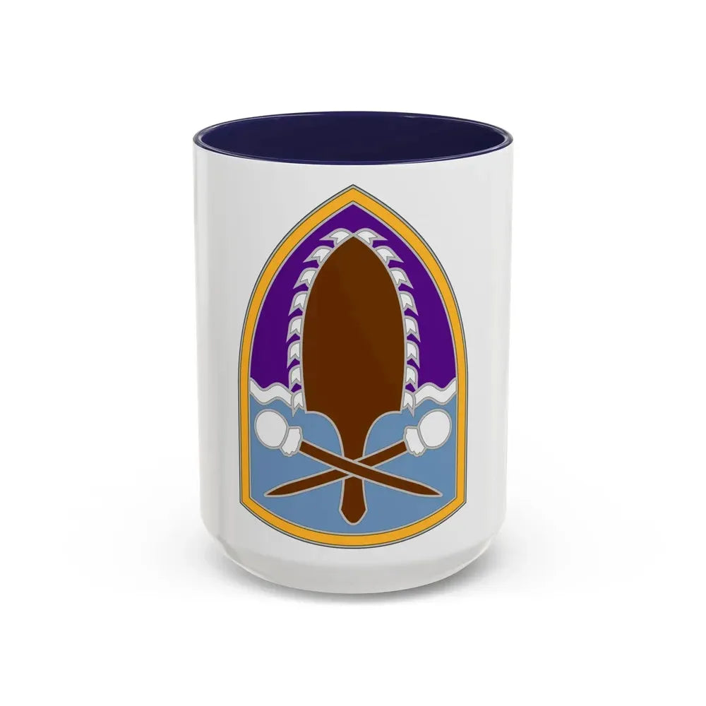 322 Civil Affairs Brigade (U.S. Army) Accent Coffee Mug 15oz Navy - Go Mug Yourself