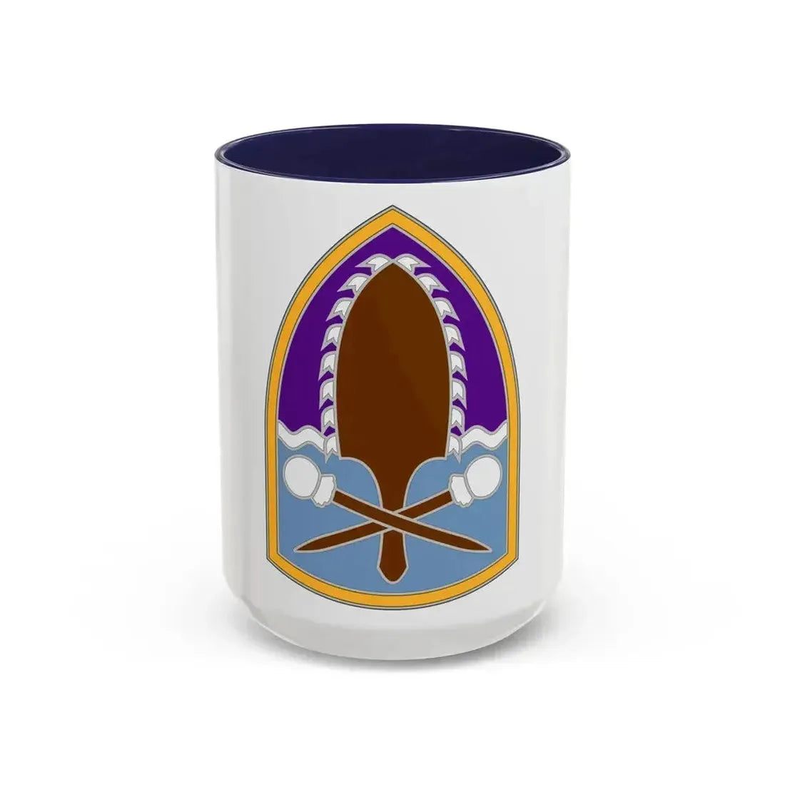 322 Civil Affairs Brigade (U.S. Army) Accent Coffee Mug 15oz Navy - Go Mug Yourself