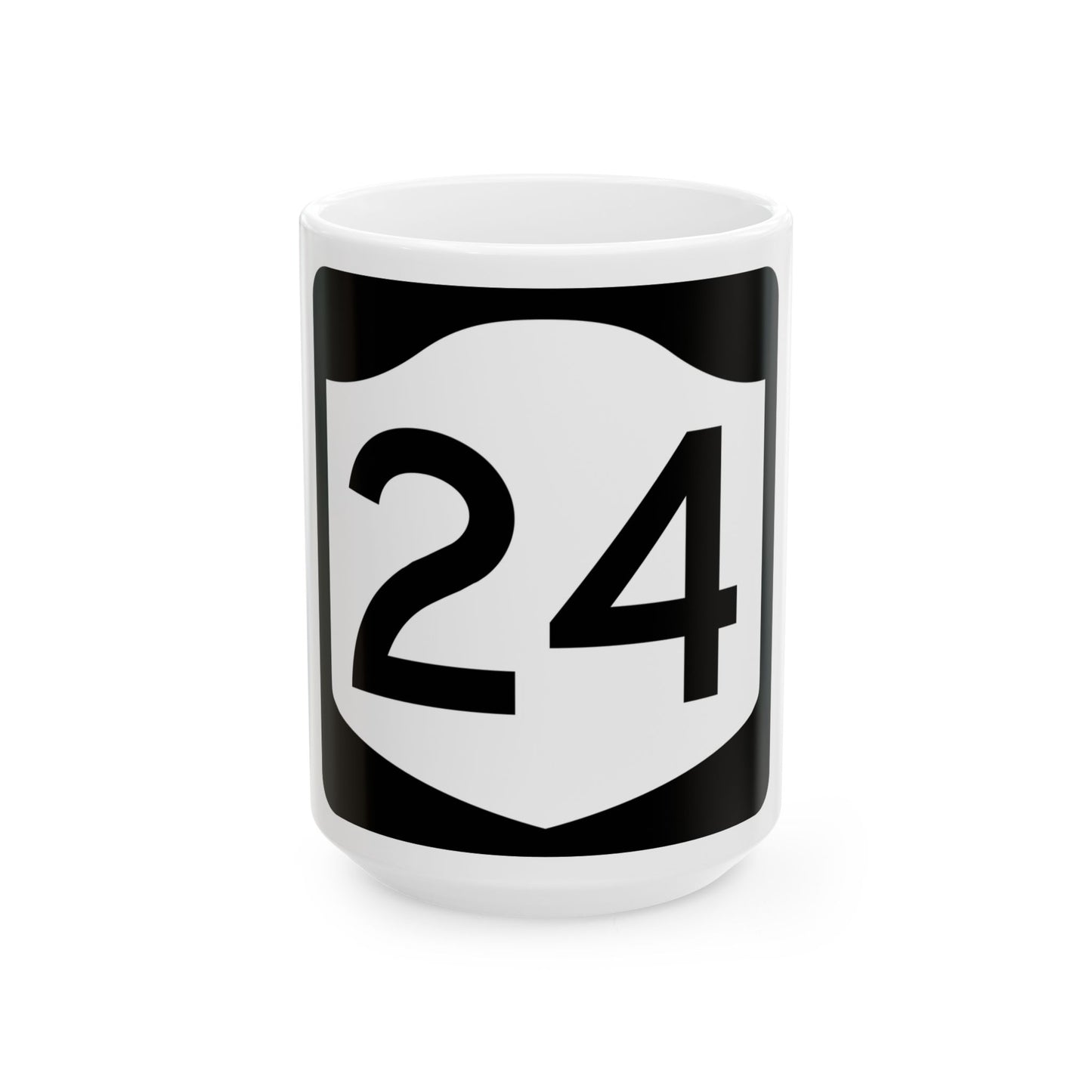 NY-24 (New York) (Road Sign) White Coffee Mug