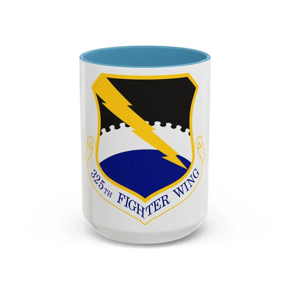325 Fighter Wing ACC (U.S. Air Force) Accent Coffee Mug 15oz Light Blue - Go Mug Yourself
