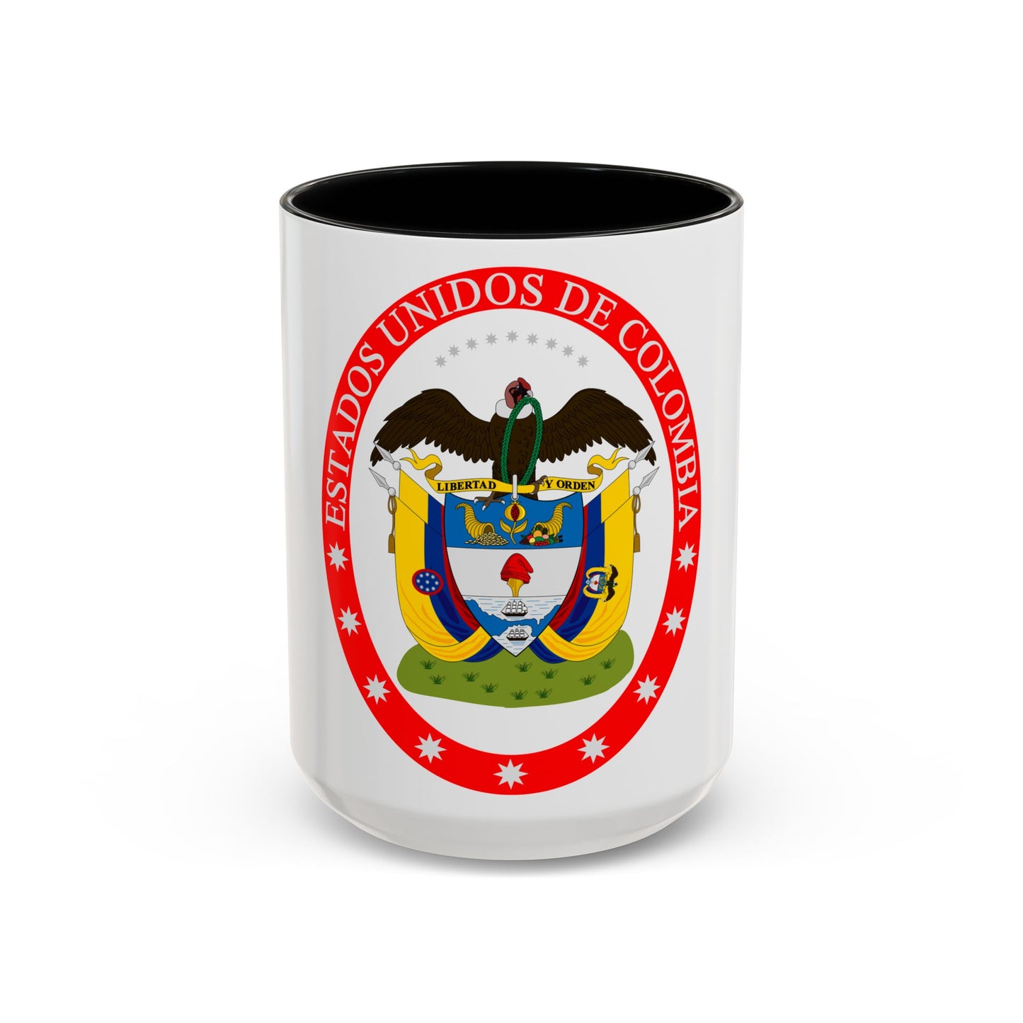 Coat of arms of the United States of Colombia - Accent Coffee Mug