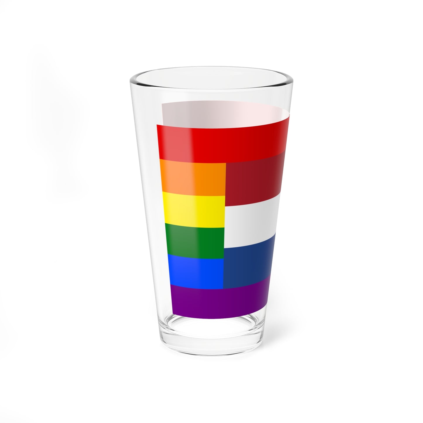 LGBT flag of the Netherlands 2 (Netherlands) Pint Glass 16oz