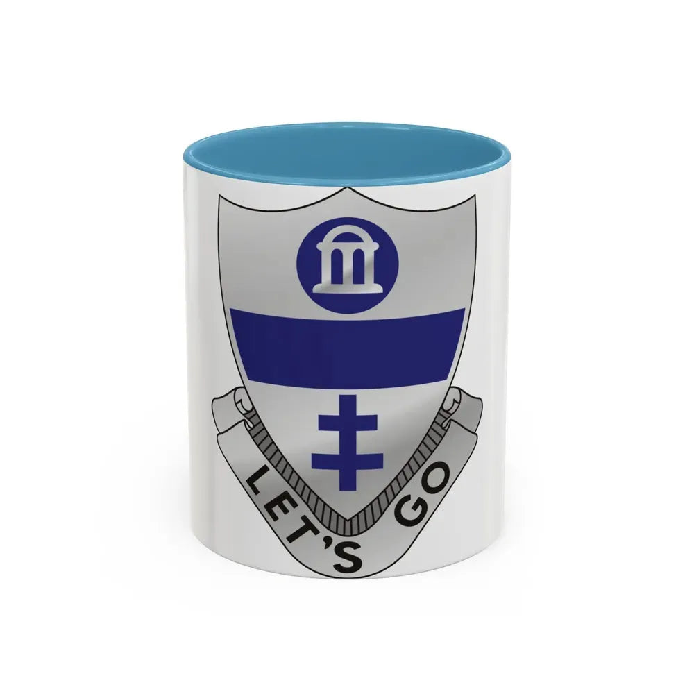 325th Infantry Regiment (U.S. Army) Accent Coffee Mug 11oz Light Blue - Go Mug Yourself