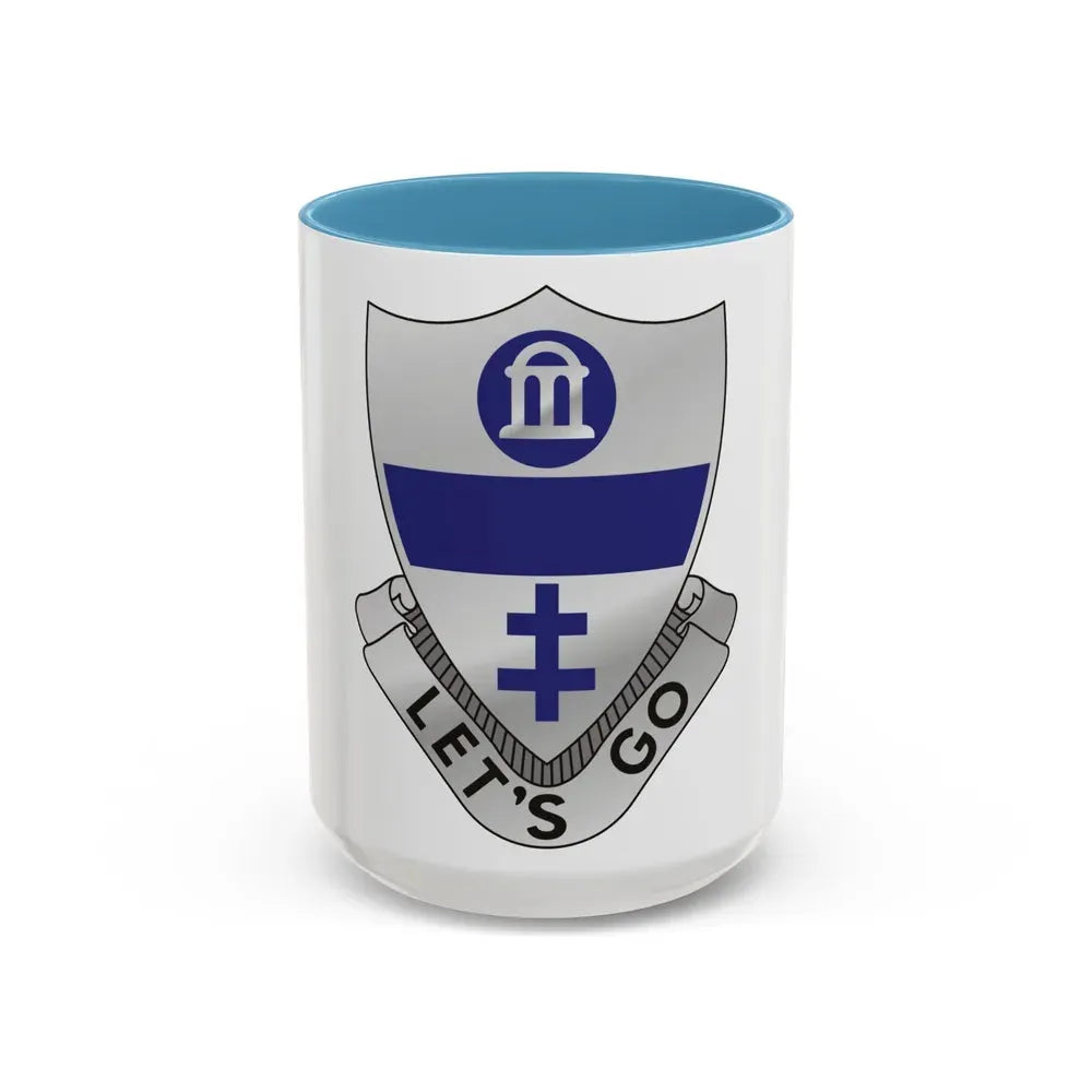 325th Infantry Regiment (U.S. Army) Accent Coffee Mug 15oz Light Blue - Go Mug Yourself