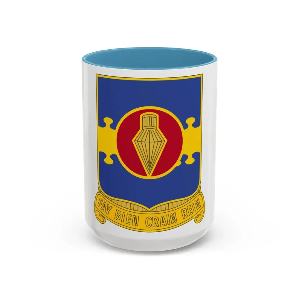 326 Airborne Engineer Battalion (U.S. Army) Accent Coffee Mug 15oz Light Blue - Go Mug Yourself