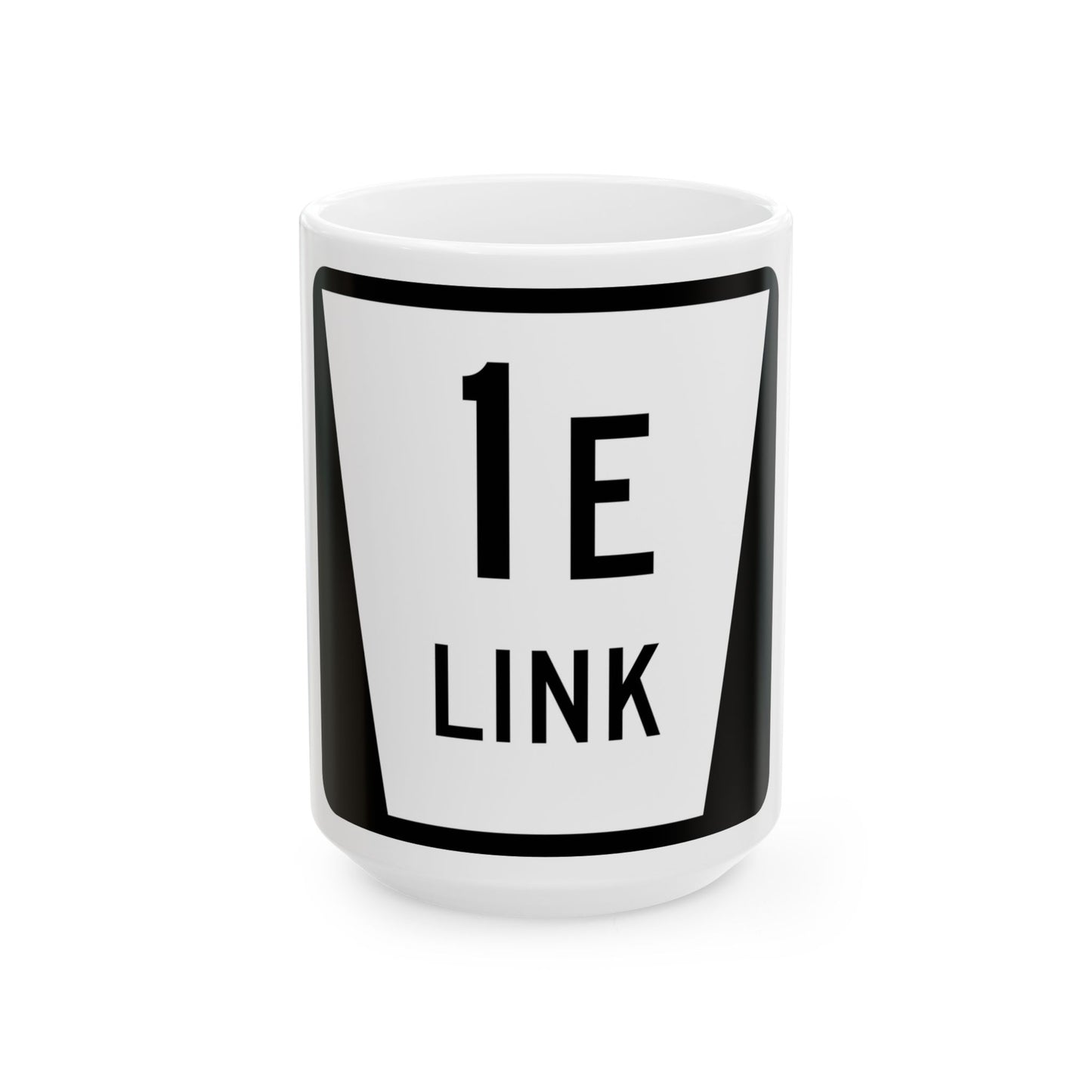 N LINK 1E (Nebraska) (Road Sign) White Coffee Mug