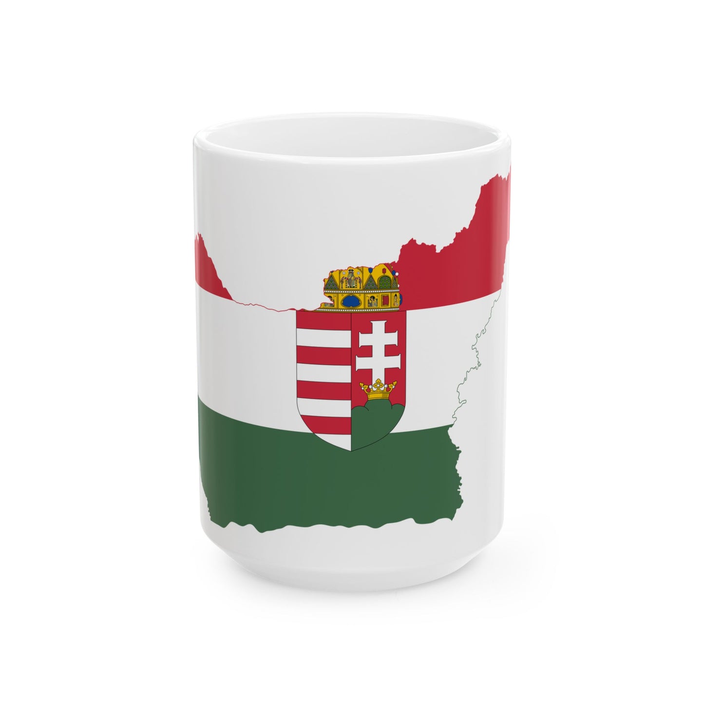 Flag-map of Hungary 1919-1920 (Hungary) White Coffee Mug