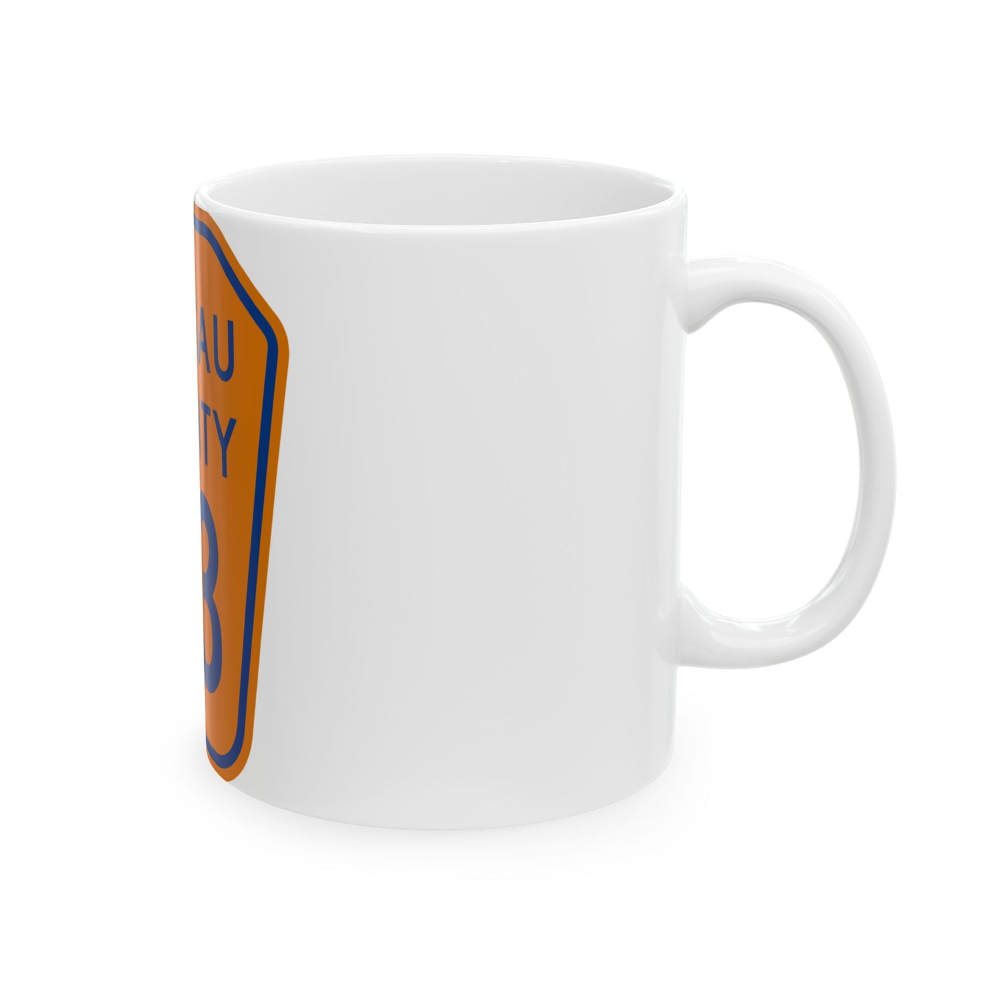 Nassau County 23 NY (New York) (Road Sign) White Coffee Mug