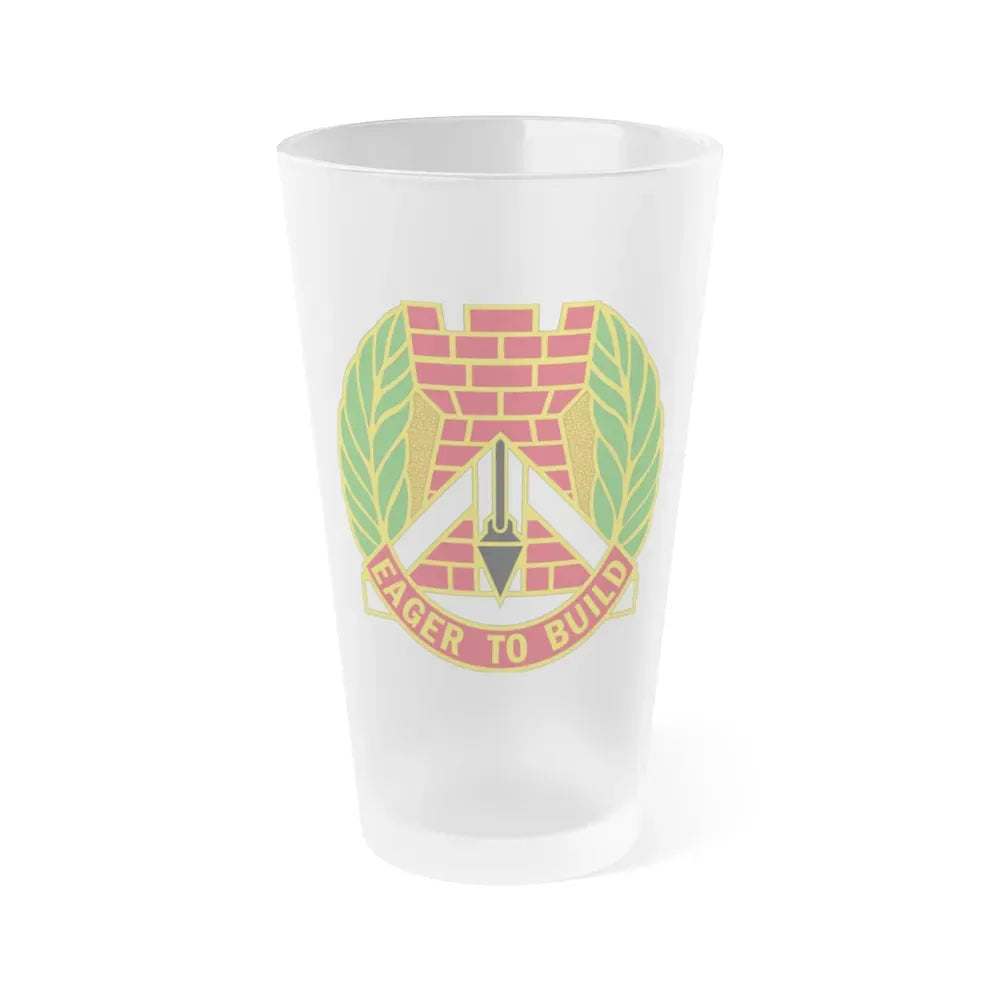 329 Engineer Group (U.S. Army) Frosted Pint Glass 16oz Default Title - Go Mug Yourself