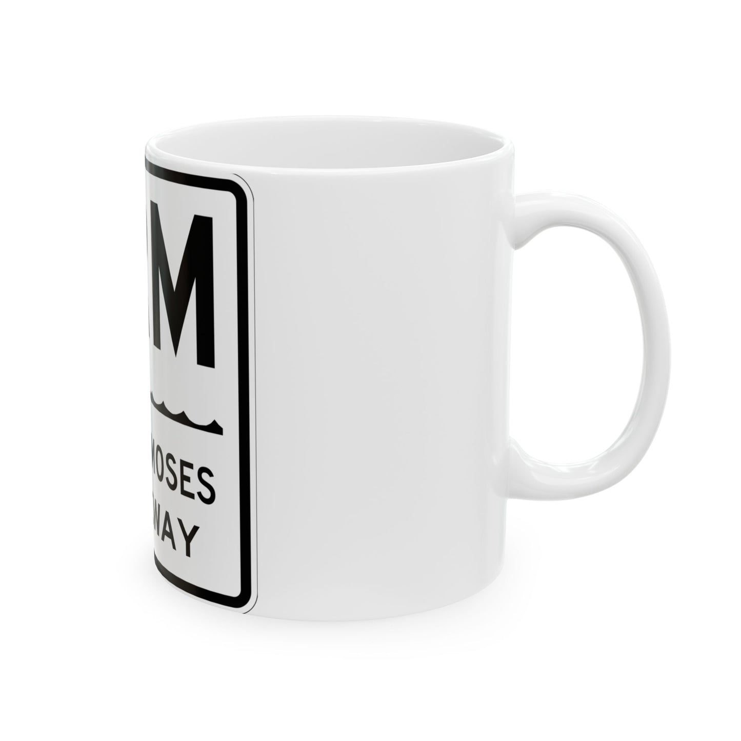 Robert Moses Cswy Shield (New York) (Road Sign) White Coffee Mug