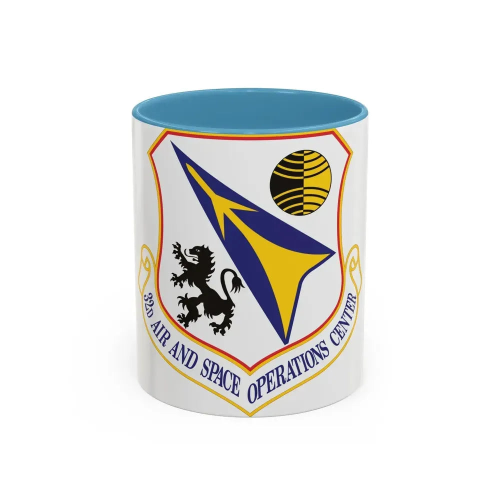 32d Air and Space Operations Center (U.S. Air Force) Accent Coffee Mug 11oz Light Blue - Go Mug Yourself