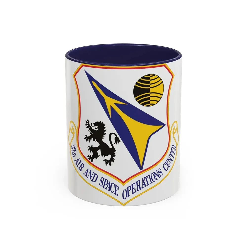 32d Air and Space Operations Center (U.S. Air Force) Accent Coffee Mug 11oz Navy - Go Mug Yourself