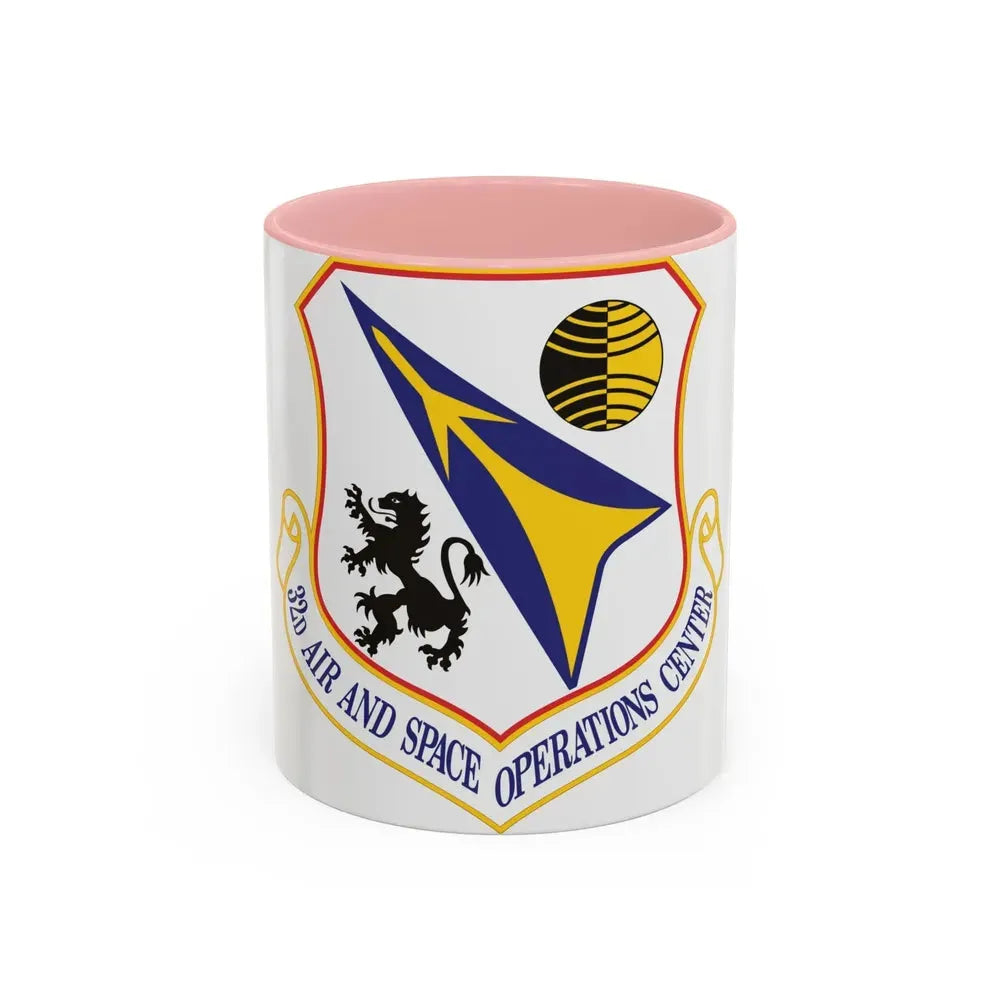 32d Air and Space Operations Center (U.S. Air Force) Accent Coffee Mug 11oz Pink - Go Mug Yourself