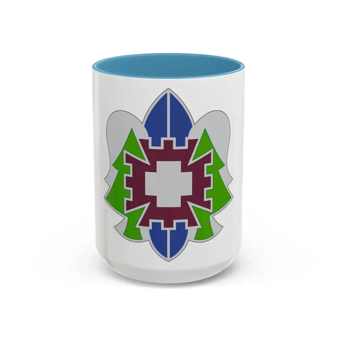 332 Medical Brigade 2 (U.S. Army) Accent Coffee Mug 15oz Light Blue - Go Mug Yourself