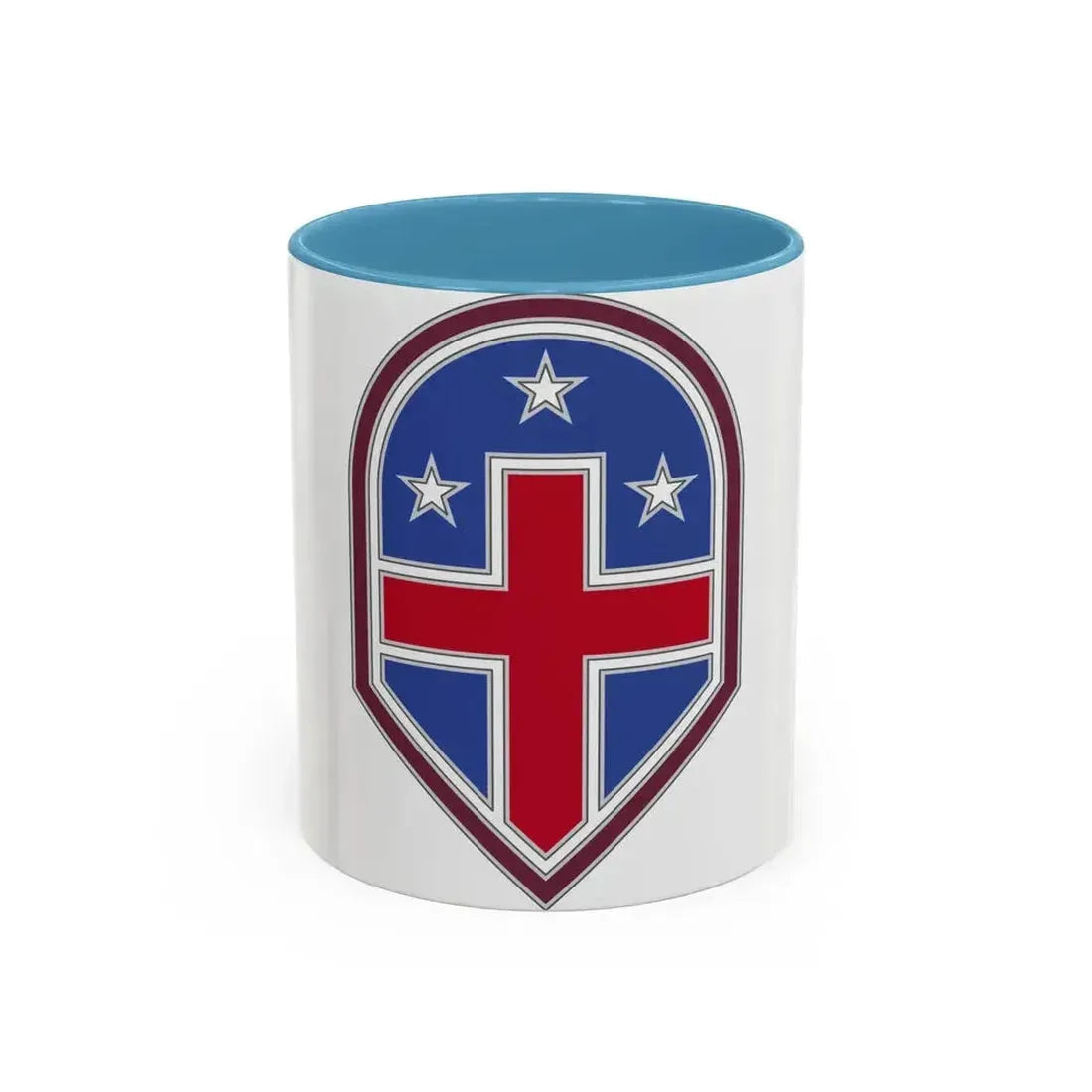 332 Medical Brigade 3 (U.S. Army) Accent Coffee Mug 11oz Light Blue - Go Mug Yourself