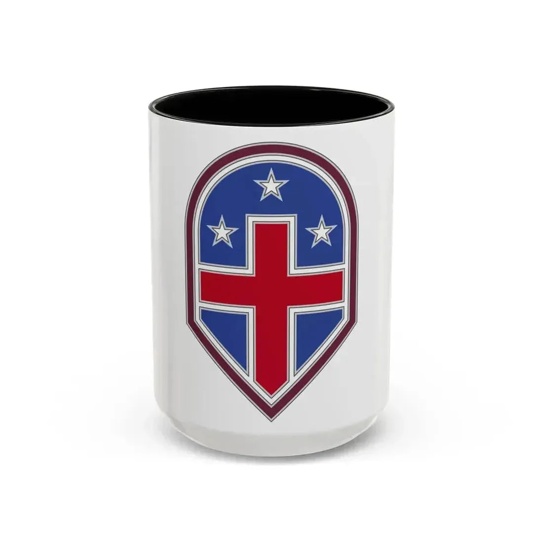 332 Medical Brigade 3 (U.S. Army) Accent Coffee Mug 15oz Black - Go Mug Yourself