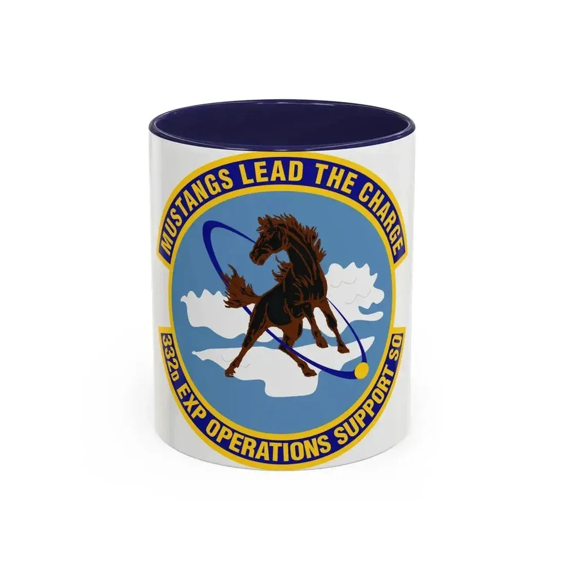 332d Expeditionary Operations Support Squadron (U.S. Air Force) Accent Coffee Mug 11oz Navy - Go Mug Yourself