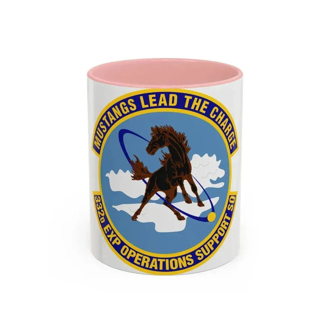 332d Expeditionary Operations Support Squadron (U.S. Air Force) Accent Coffee Mug 11oz Pink - Go Mug Yourself