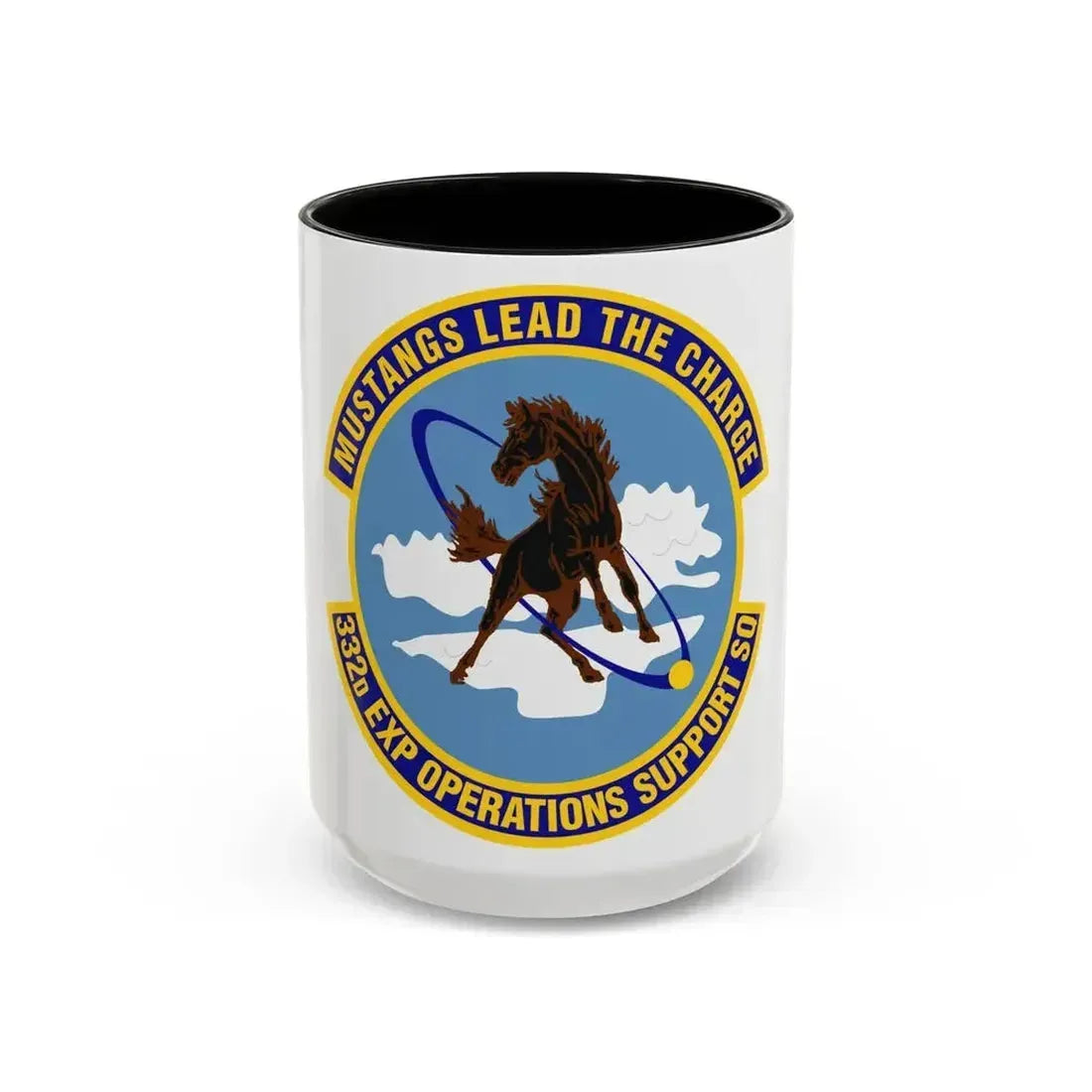 332d Expeditionary Operations Support Squadron (U.S. Air Force) Accent Coffee Mug 15oz Black - Go Mug Yourself
