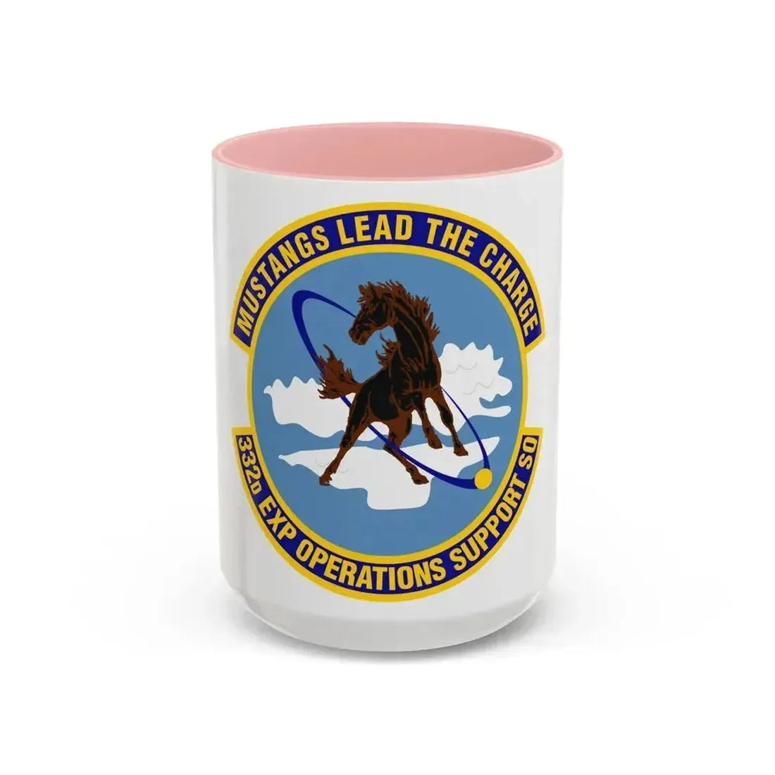 332d Expeditionary Operations Support Squadron (U.S. Air Force) Accent Coffee Mug 15oz Pink - Go Mug Yourself